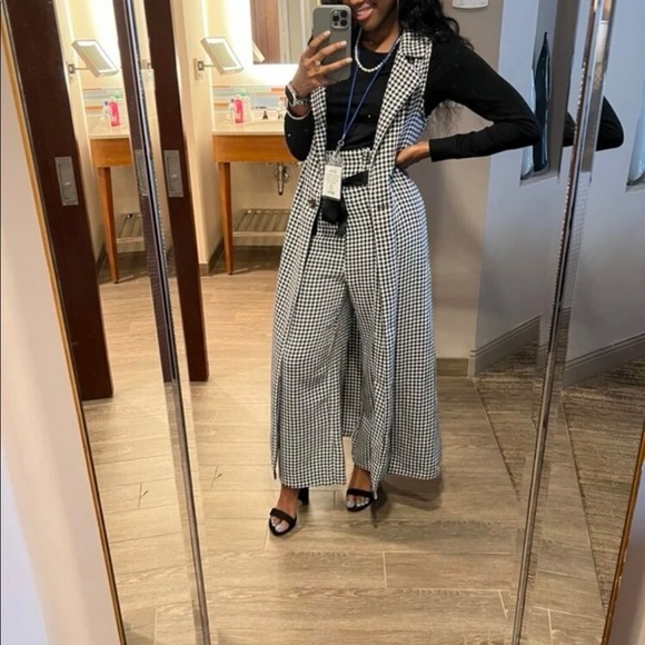 “Hazel Cove” Coat Vest & Palazzo Pant set - Picture 13 of 16